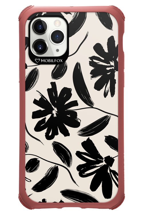 Monochrome Flowerss 2.0 - Apple iPhone 11 Pro