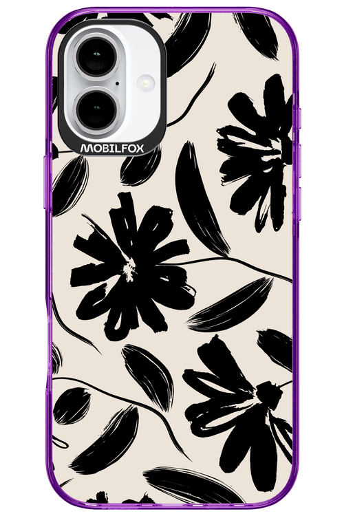 Monochrome Flowerss - Apple iPhone 16 Plus