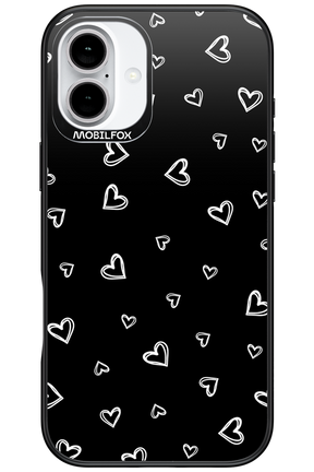 Monochrome Hearts 2.0 - Apple iPhone 16 Plus