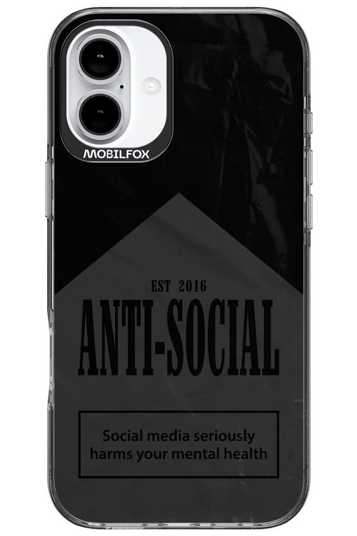 ANTI-SOCIAL (BLVCK) 2.0 - Apple iPhone 16 Plus