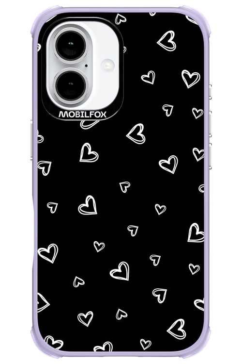 Monochrome Hearts 2.0 - Apple iPhone 16
