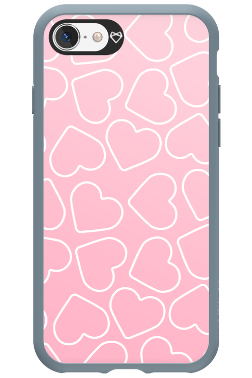 Line Heart Pink - Apple iPhone SE 2022