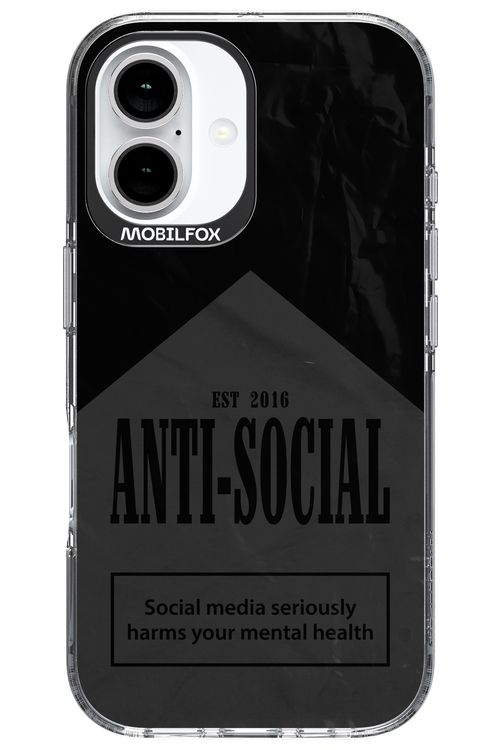 ANTI-SOCIAL (BLVCK) 2.0 - Apple iPhone 16