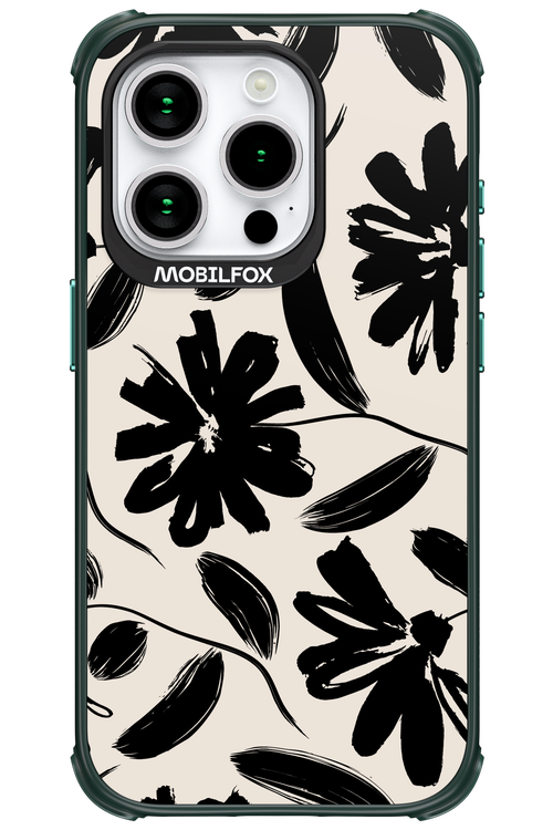Monochrome Flowerss 2.0 - Apple iPhone 15 Pro