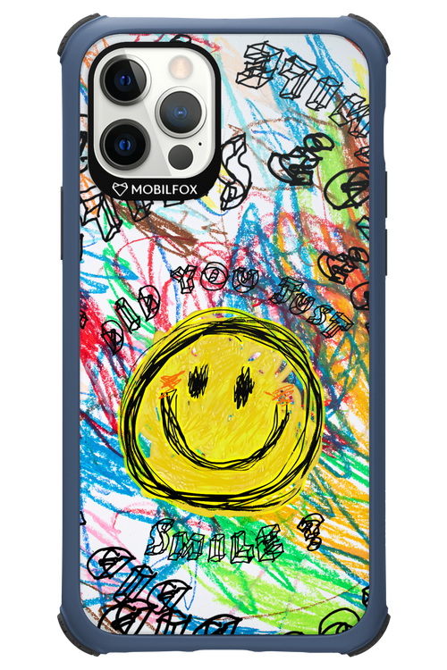 Crayon Smiley Colorful - Apple iPhone 12 Pro