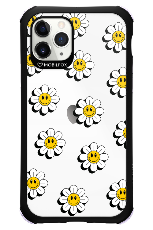 Smiley Flowers Transparent - Apple iPhone 11 Pro