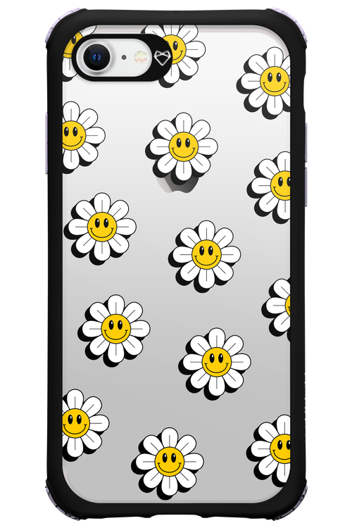 Smiley Flowers Transparent - Apple iPhone 7