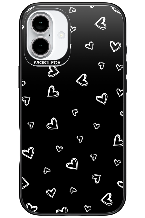 Monochrome Hearts 2.0 - Apple iPhone 16 Plus