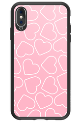 Line Heart Pink - Apple iPhone XS Max