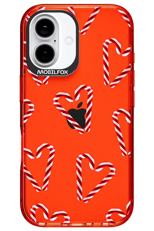 Candy Cane Hearts - Apple iPhone 16