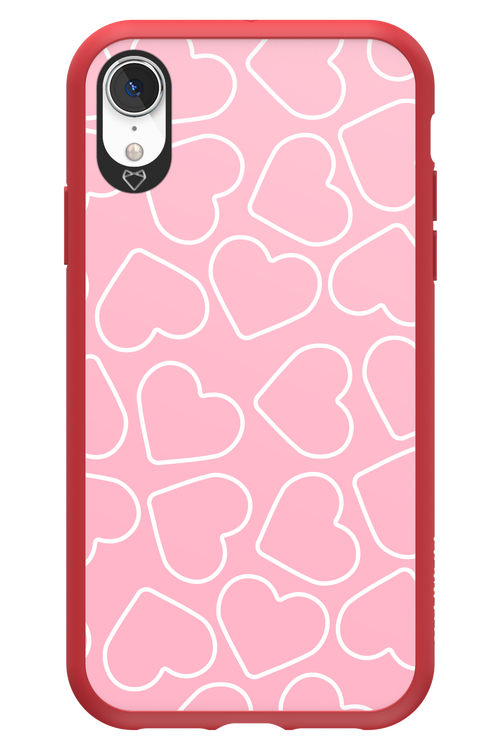 Line Heart Pink - Apple iPhone XR