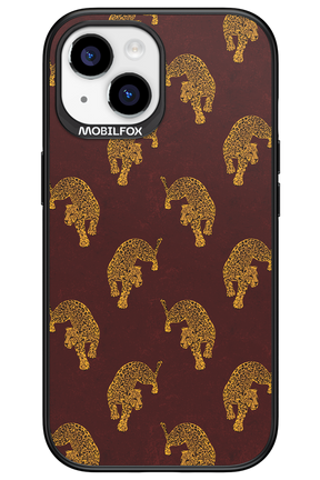 Burgundy Leopard Pattern - Apple iPhone 15