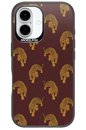 Burgundy Leopard Pattern - Apple iPhone 16