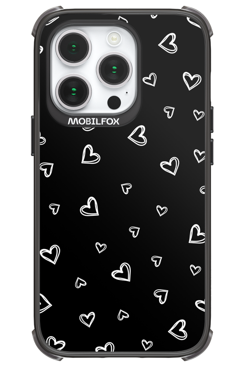 Monochrome Hearts 2.0 - Apple iPhone 14 Pro