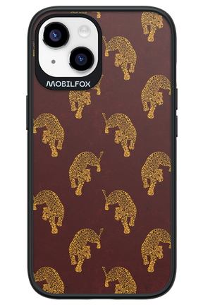 Burgundy Leopard Pattern - Apple iPhone 14