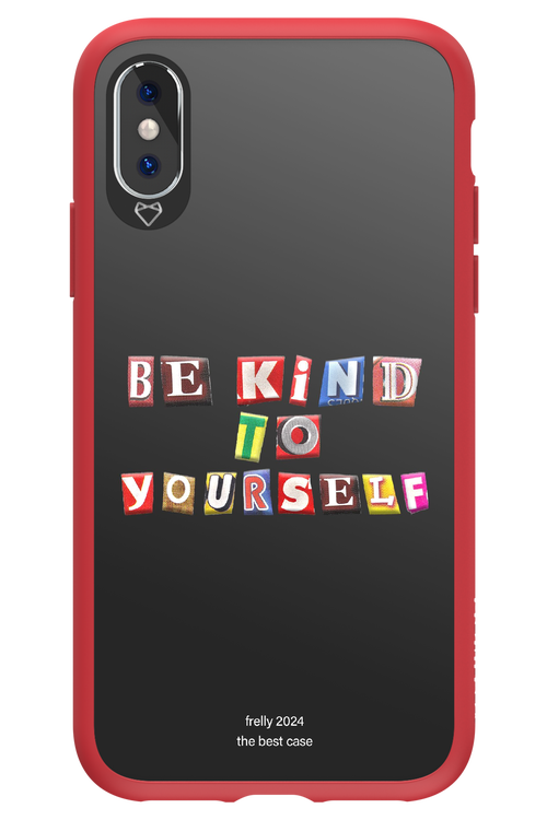 Be Kind To Yourself Black - Apple iPhone X