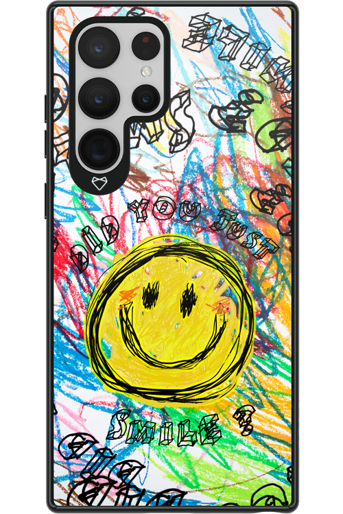 Crayon Smiley Colorful - Samsung Galaxy S22 Ultra