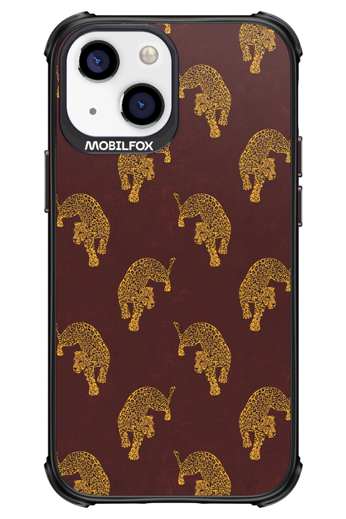 Burgundy Leopard Pattern - Apple iPhone 13 Mini