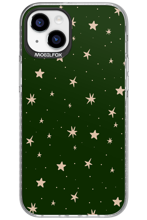 Forest Green Stars - Apple iPhone 15 Plus