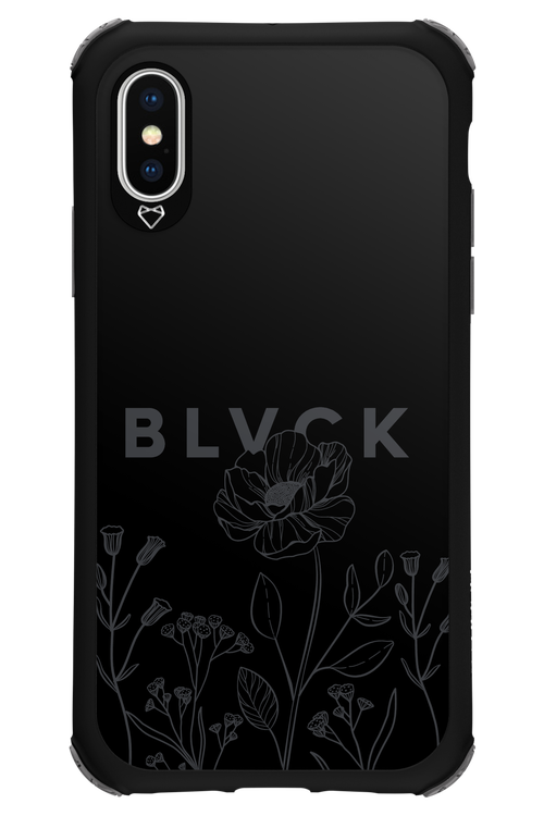 Black Flowers - Apple iPhone X