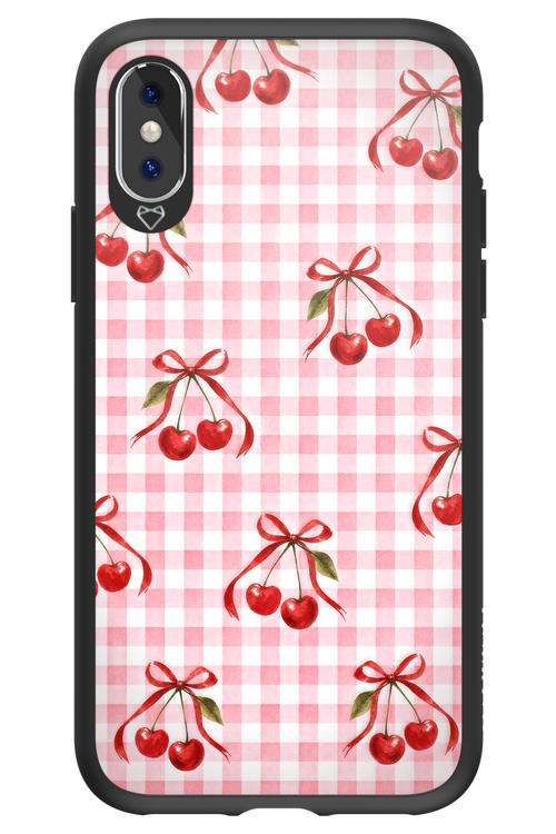 Pink Cherry Checked 2.0 - Apple iPhone X
