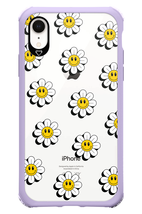 Smiley Flowers Transparent - Apple iPhone XR