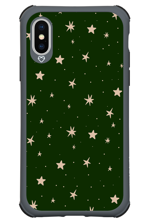 Forest Green Stars - Apple iPhone XS