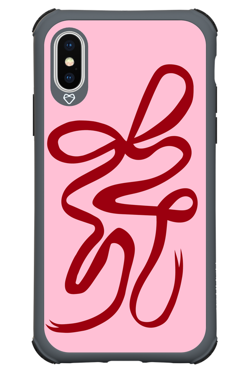 Burgundy Bow - Apple iPhone XS
