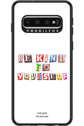 Be Kind To Yourself White - Samsung Galaxy S10
