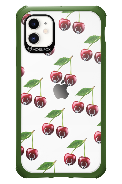 Spicy Cherries Transparent - Apple iPhone 11