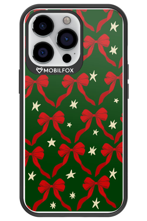 Bow & Stars (Green) - Apple iPhone 13 Pro