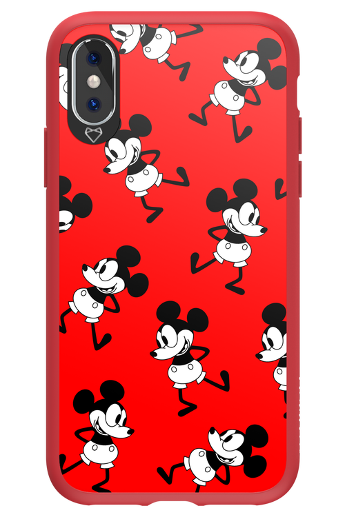 Iconic Mouse (red pattern) - Apple iPhone XS
