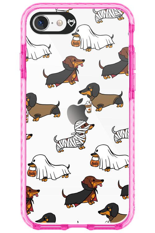 Scary Dachshund (Transparent) - Apple iPhone SE 2020