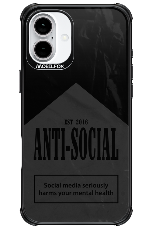 ANTI-SOCIAL (BLVCK) 2.0 - Apple iPhone 16 Plus