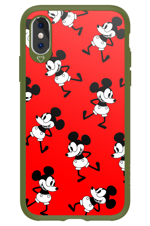 Iconic Mouse (red pattern) - Apple iPhone XS