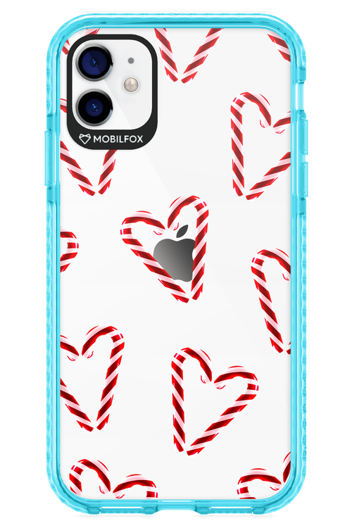 Candy Cane Hearts - Apple iPhone 11