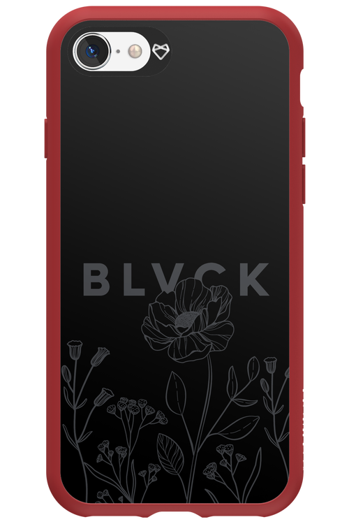 Black Flowers - Apple iPhone 8