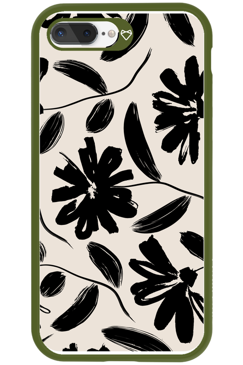 Monochrome Flowerss - Apple iPhone 8 Plus