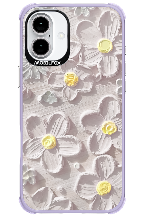 White Flowers - Apple iPhone 16 Plus