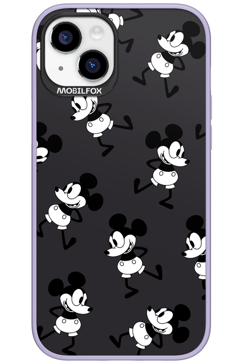 Iconic Mouse (antracite pattern) - Apple iPhone 15 Plus