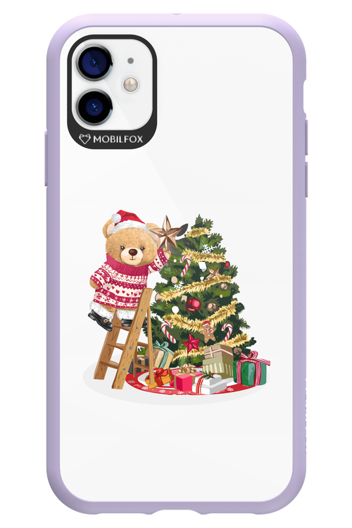 Christmas Bear (Transparent) - Apple iPhone 11