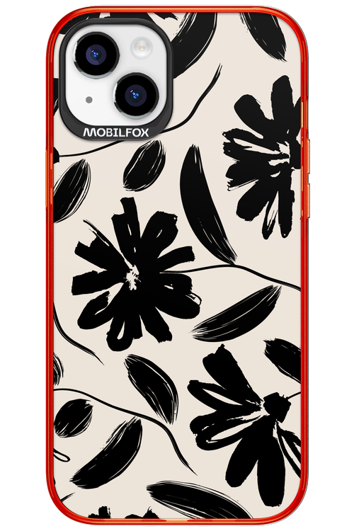 Monochrome Flowerss - Apple iPhone 15 Plus