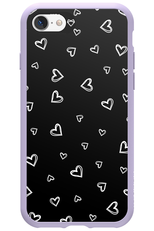 Monochrome Hearts 2.0 - Apple iPhone 7