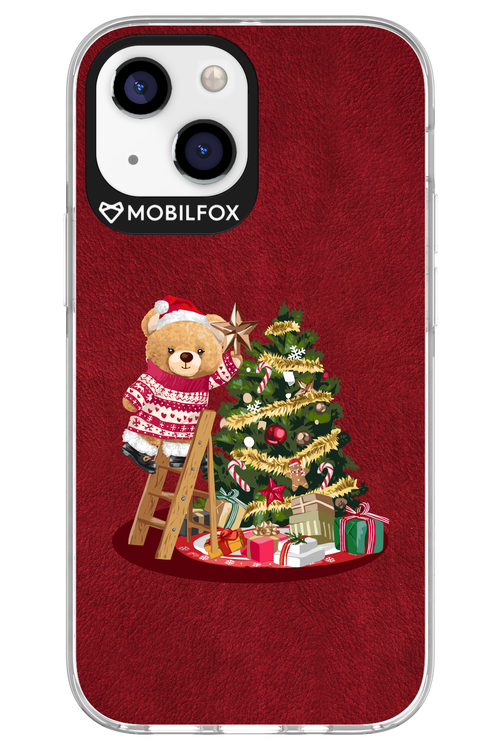 Christmas Bear (Burgundy) - Apple iPhone 13 Mini