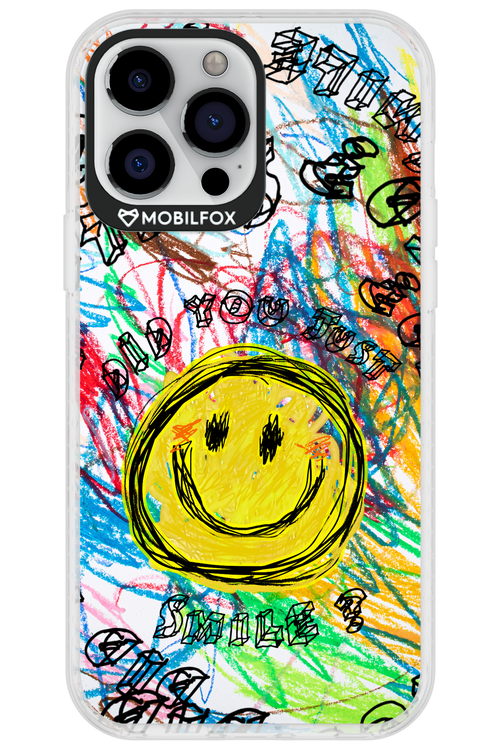 Crayon Smiley Colorful - Apple iPhone 13 Pro Max