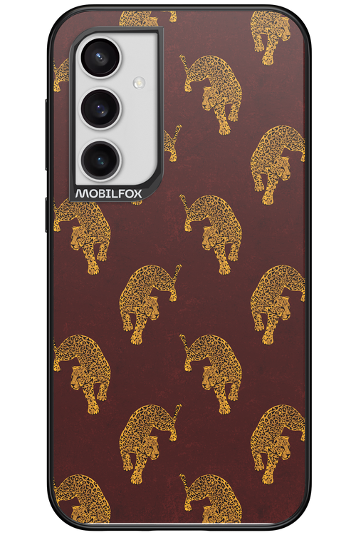 Burgundy Leopard Pattern - Samsung Galaxy S23 FE