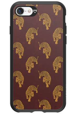 Burgundy Leopard Pattern - Apple iPhone SE 2020