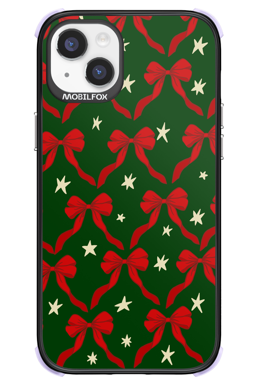 Bow & Stars (Green) - Apple iPhone 14 Plus