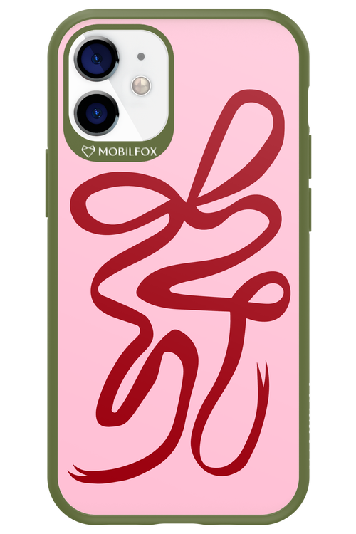 Burgundy Bow - Apple iPhone 12 Mini