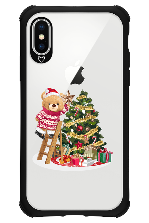 Christmas Bear (Transparent) - Apple iPhone X